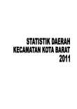 Statistik Daerah Kecamatan Kota Barat 2011